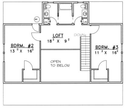 Second Floor for House Plan #039-00148