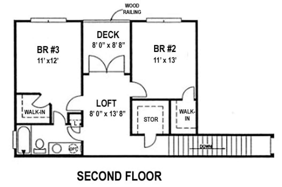 Floorplan 2 for House Plan #4766-00076