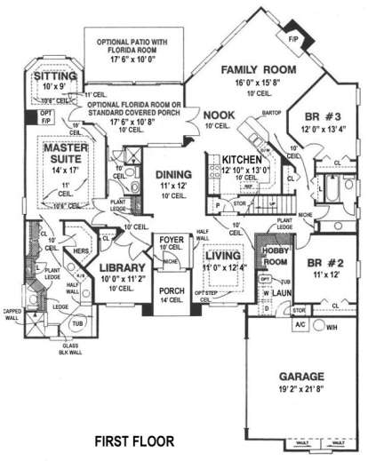 Floorplan 1 for House Plan #4766-00079