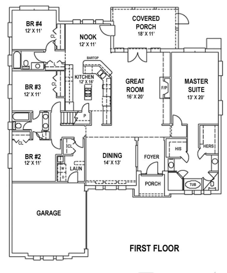 House Plan House Plan #14056 Drawing 1