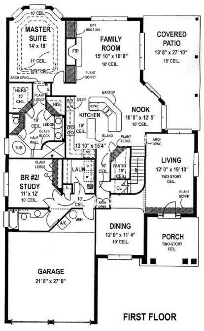 Floorplan 1 for House Plan #4766-00084