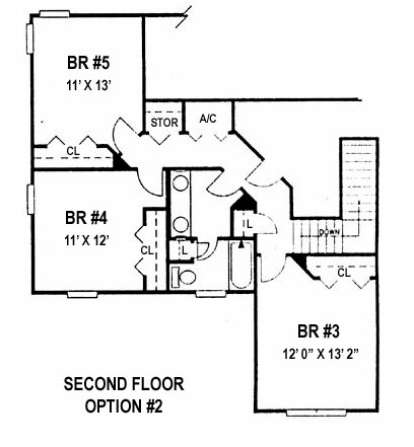 Floorplan 2 Option 2 for House Plan #4766-00084