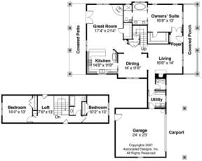 Floorplan 1 for House Plan #035-00384