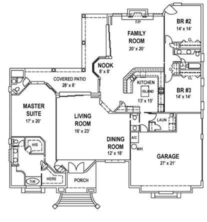 Floorplan1 for House Plan #4766-00086
