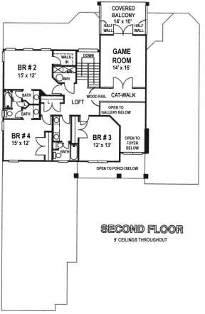 Floorplan 2 for House Plan #4766-00088