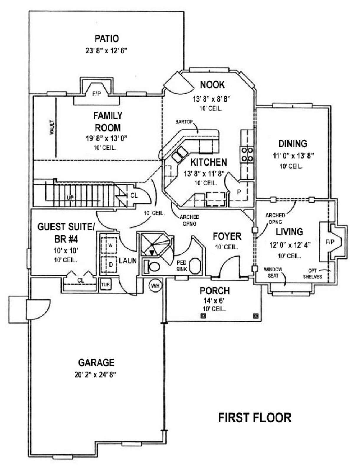 Floorplan 1 for House Plan #4766-00090