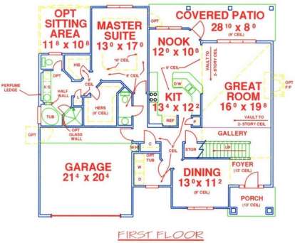 Floorplan 1 for House Plan #4766-00096