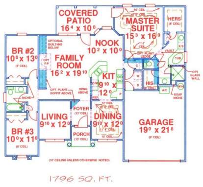 Floorplan1 for House Plan #4766-00097