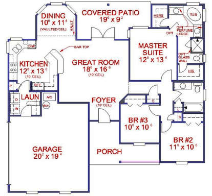 Floorplan1 for House Plan #4766-00100