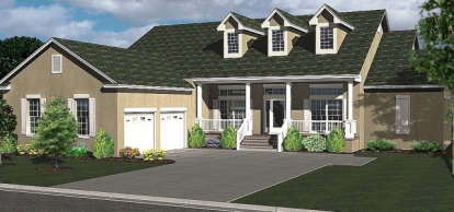Ranch House Plan #4766-00102 Elevation Photo