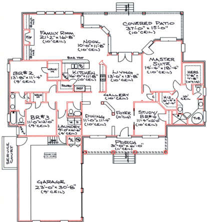 Floorplan 1 for House Plan #4766-00102