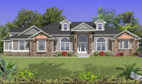Ranch House Plan #4766-00104 Elevation Photo