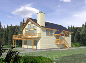 Vacation House Plan #039-00149 Elevation Photo
