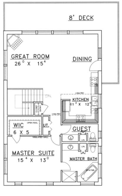 Second Floor for House Plan #039-00149