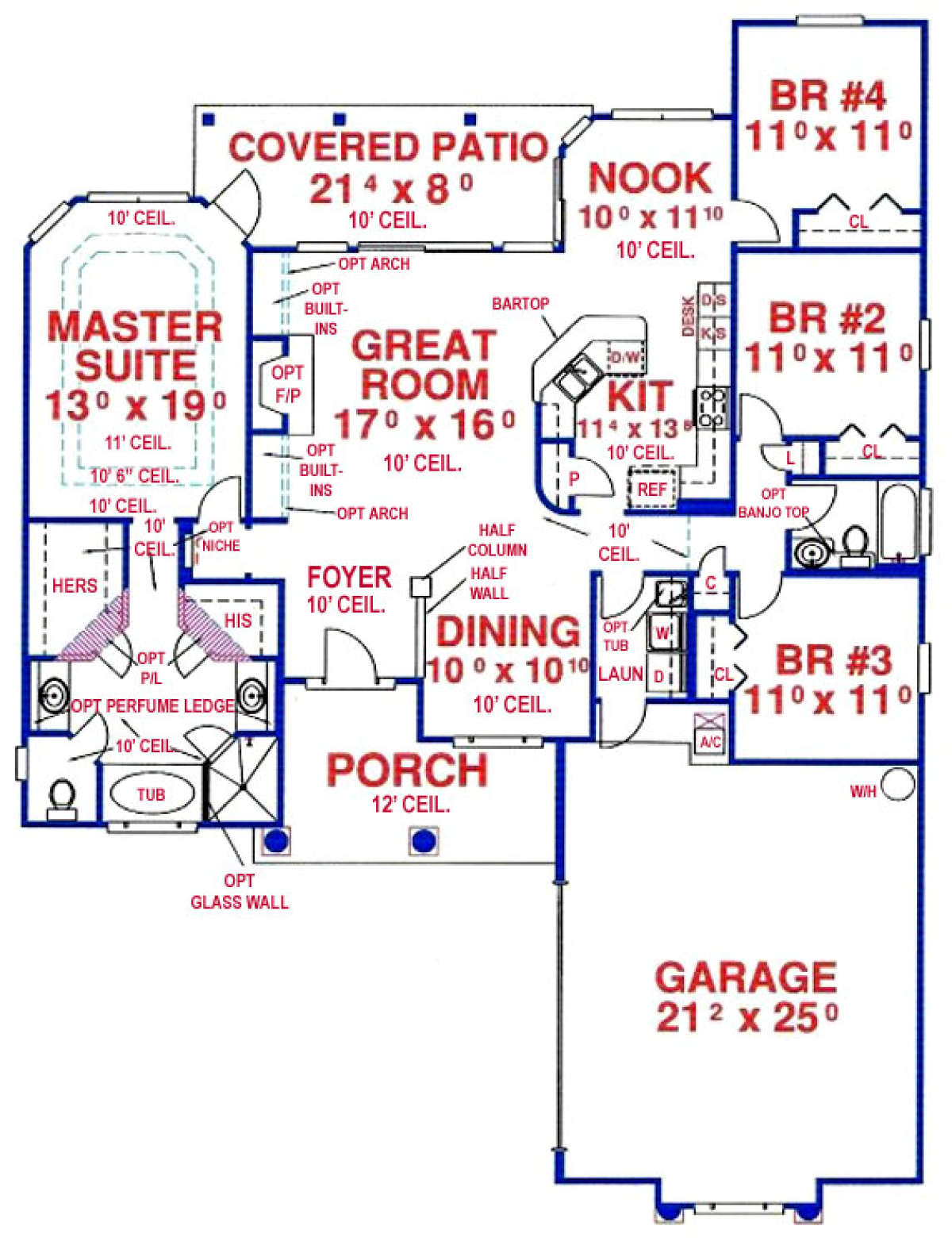 Floorplan 1 for House Plan #4766-00105