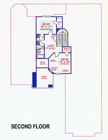 Floorplan 2 for House Plan #4766-00106