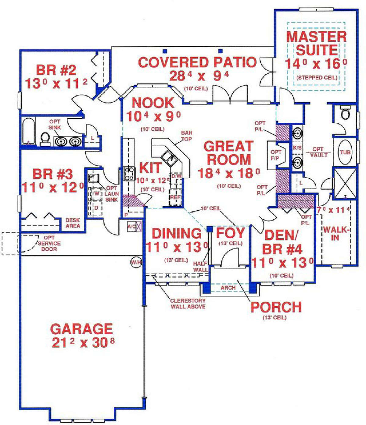 Floorplan 1 for House Plan #4766-00108