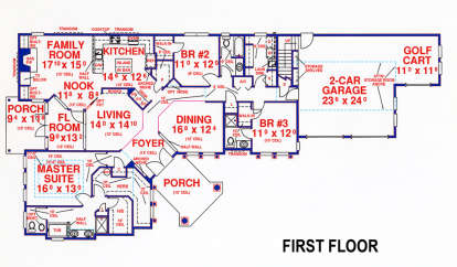 Floorplan 1 for House Plan #4766-00109