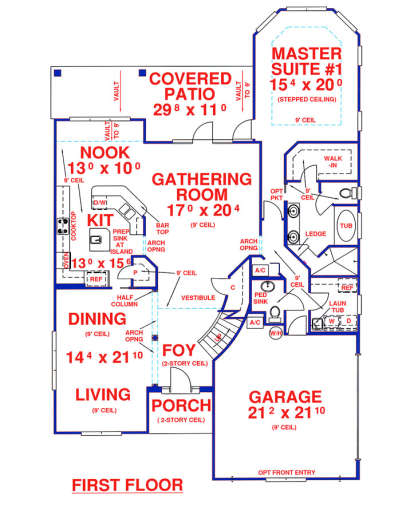 Floorplan 1 for House Plan #4766-00110