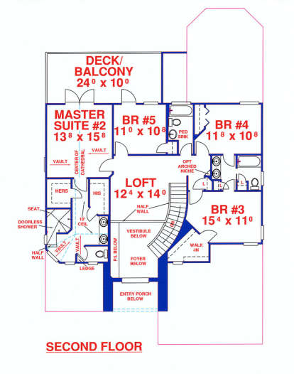 Floorplan 2 for House Plan #4766-00110