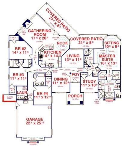Floorplan1 for House Plan #4766-00111