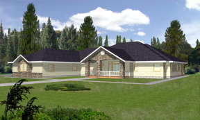 Ranch House Plan #039-00150 Elevation Photo