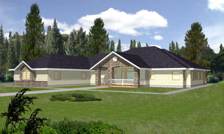 House Plan House Plan #1409 Rear Elevation