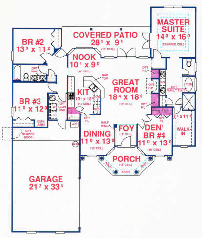 Floorplan1 for House Plan #4766-00116
