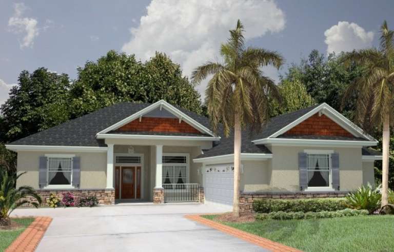 Ranch House Plan #4766-00122 Elevation Photo