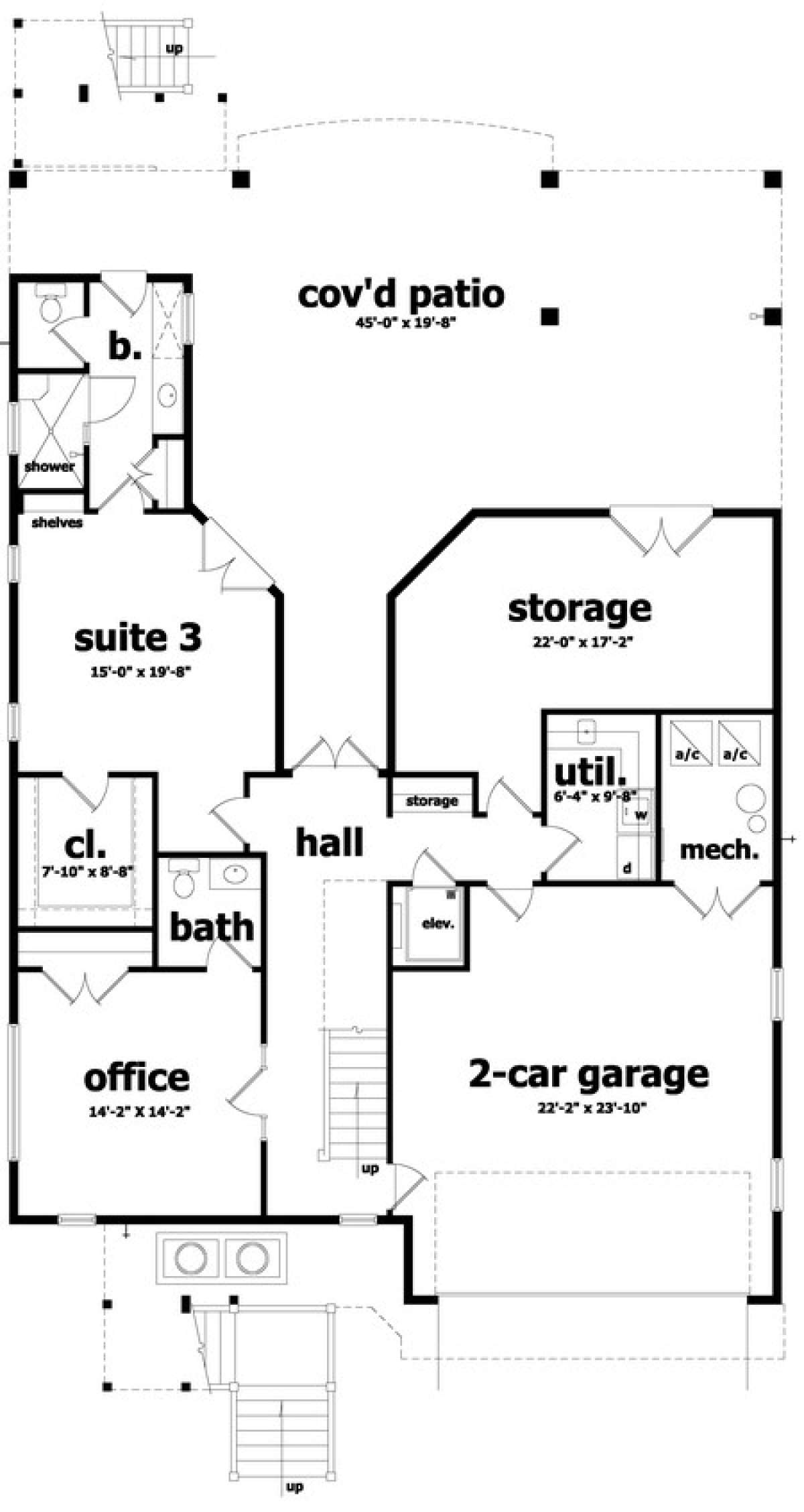 Floorplan 1 for House Plan #028-00005