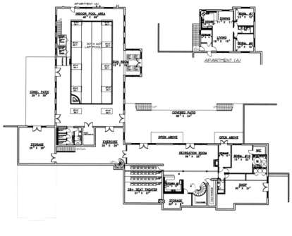 Basement Floor for House Plan #039-00151
