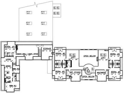 Second Floor for House Plan #039-00151