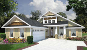 Ranch House Plan #4766-00123 Elevation Photo
