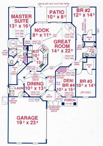 Floorplan1 for House Plan #4766-00123