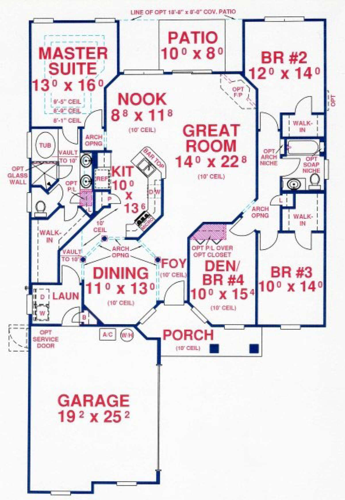 Floorplan 1 for House Plan #4766-00124