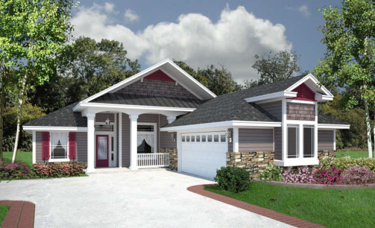 Ranch House Plan #4766-00125 Elevation Photo
