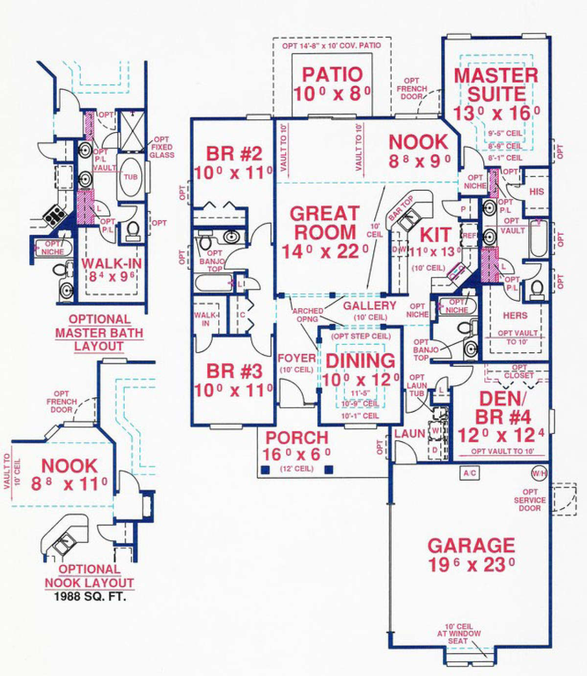 Floorplan 1 for House Plan #4766-00125