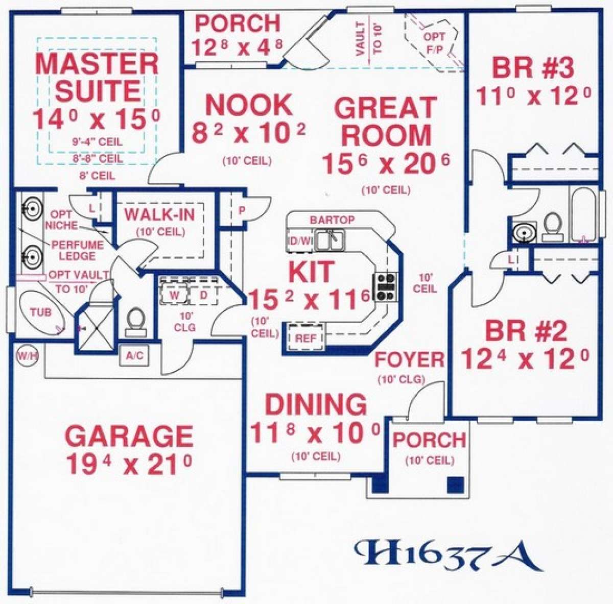 Floorplan 1 for House Plan #4766-00127