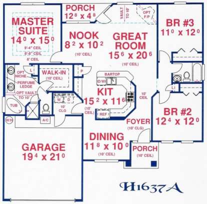 Floorplan1 for House Plan #4766-00127