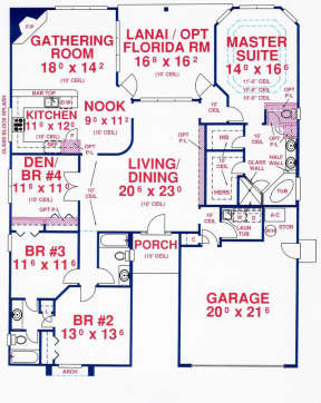 Floorplan 1 for House Plan #4766-00129