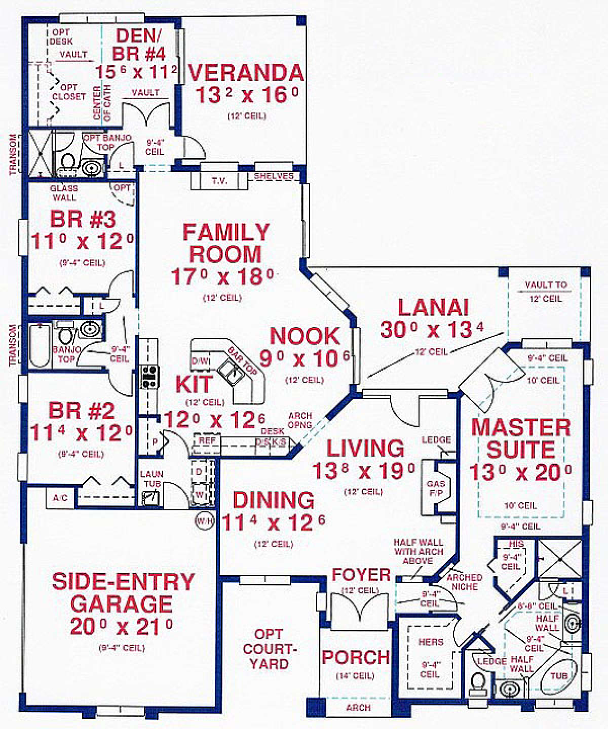 Floorplan 1 for House Plan #4766-00130