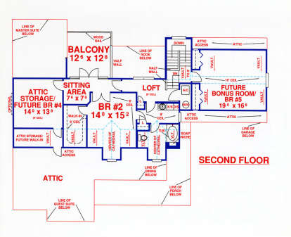 Floorplan 2 for House Plan #4766-00132