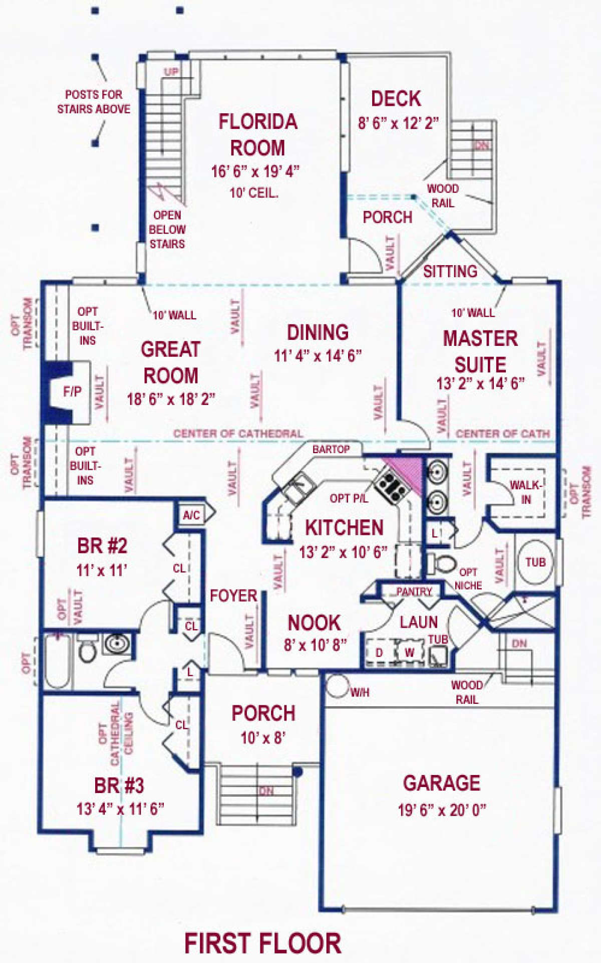 Floorplan 1 for House Plan #4766-00133