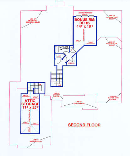 Floorplan 2 for House Plan #4766-00136