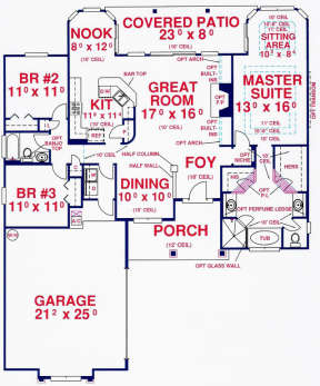 Floorplan 1 for House Plan #4766-00137