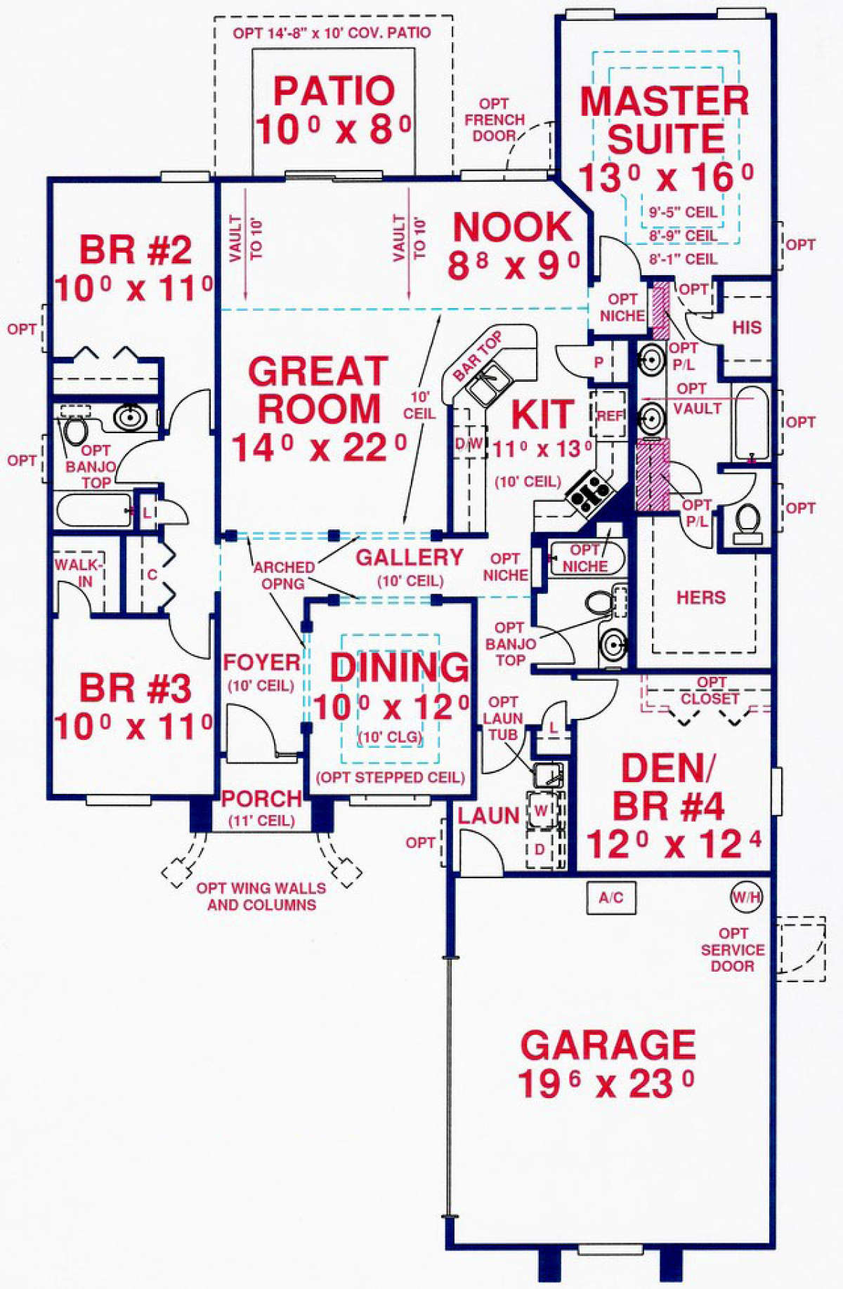 Floorplan 1 for House Plan #4766-00138