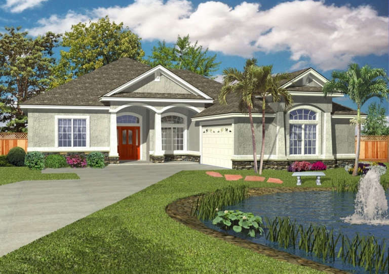 Ranch House Plan #4766-00139 Elevation Photo