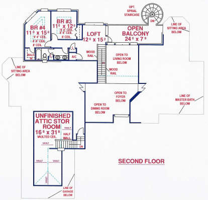 Floorplan 2 for House Plan #4766-00140