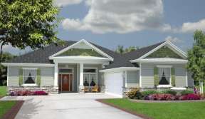 Ranch House Plan #4766-00143 Elevation Photo