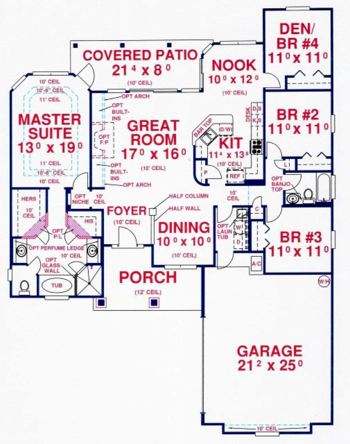 Floorplan 1 for House Plan #4766-00143